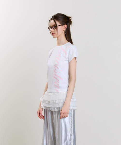 LUVISTRUE(ラヴイズトゥルー)の「SM STRAIGHT LOGO TEE(Tシャツ/カットソー・レディース・ホワイト/ブラック・FREE)」の13枚目の写真