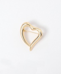 メタルハートブローチ