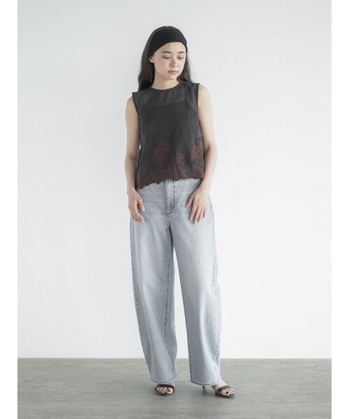 FIKA.(フィーカ)の「Flower embroidery mesh vest(シャツ/ブラウス・レディース・ブラック/オフホワイト・MEDIUM)」の15枚目の写真