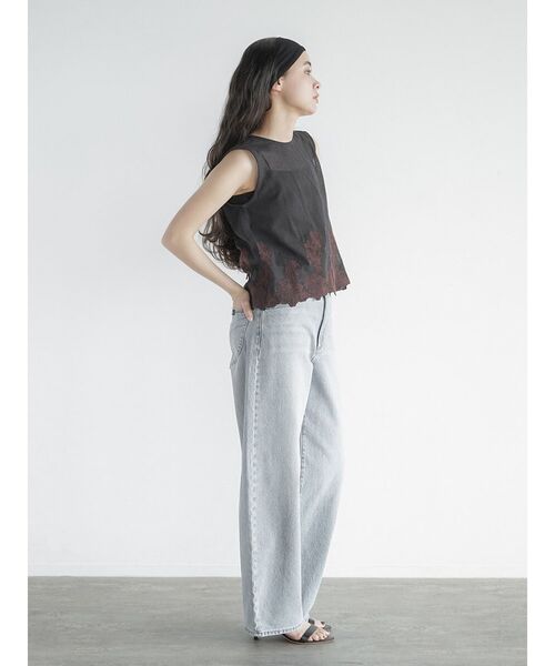 FIKA.(フィーカ)の「Flower embroidery mesh vest(シャツ/ブラウス・レディース・ブラック/オフホワイト・MEDIUM)」の16枚目の写真