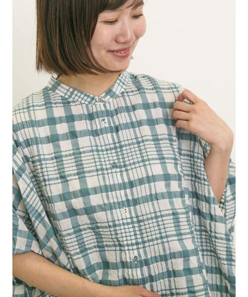 Samansa Mos2（サマンサ モスモス）の「柄アソートドルマンスリーブ切替シャツ（シャツ/ブラウス・レディース・グリーン/オフホワイト/レッド/ブラック・F）」の19枚目の写真