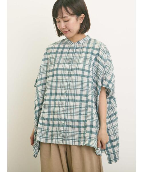 Samansa Mos2（サマンサ モスモス）の「柄アソートドルマンスリーブ切替シャツ（シャツ/ブラウス・レディース・グリーン/オフホワイト/レッド/ブラック・F）」の20枚目の写真