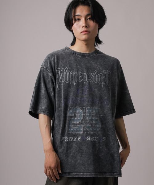 SlashDate(スラッシュデイト)の「【82】 ロックテイスト プリントTシャツ メンズ レディース(Tシャツ/カットソー・メンズ・ブラック系その他/ブラック/ブラック系その他2・M/L)」の1枚目の写真