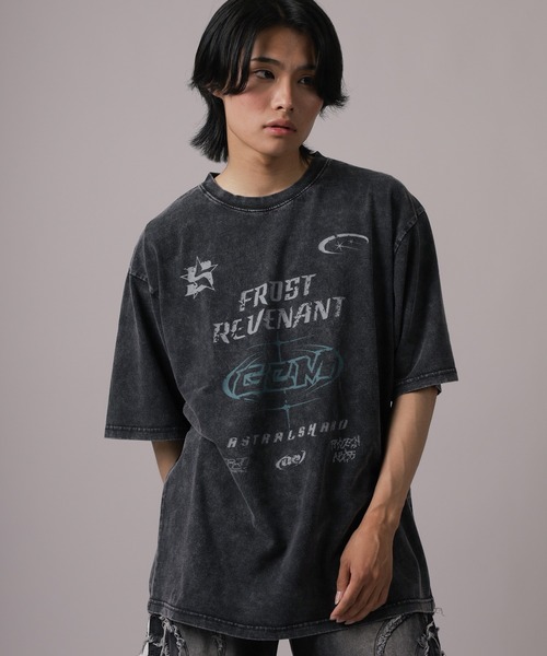 SlashDate(スラッシュデイト)の「【82】 ロックテイスト プリントTシャツ メンズ レディース(Tシャツ/カットソー・メンズ・ブラック系その他/ブラック/ブラック系その他2・M/L)」の3枚目の写真