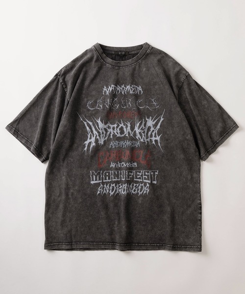 SlashDate(スラッシュデイト)の「【82】 ロックテイスト プリントTシャツ メンズ レディース(Tシャツ/カットソー・メンズ・ブラック系その他/ブラック/ブラック系その他2・M/L)」の4枚目の写真