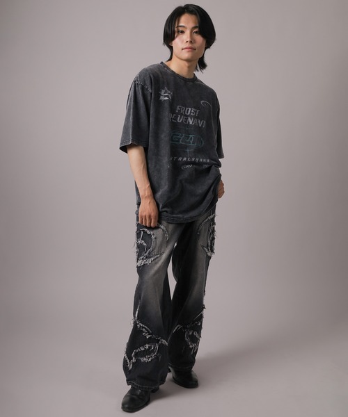 SlashDate(スラッシュデイト)の「【82】 ロックテイスト プリントTシャツ メンズ レディース(Tシャツ/カットソー・メンズ・ブラック系その他/ブラック/ブラック系その他2・M/L)」の20枚目の写真