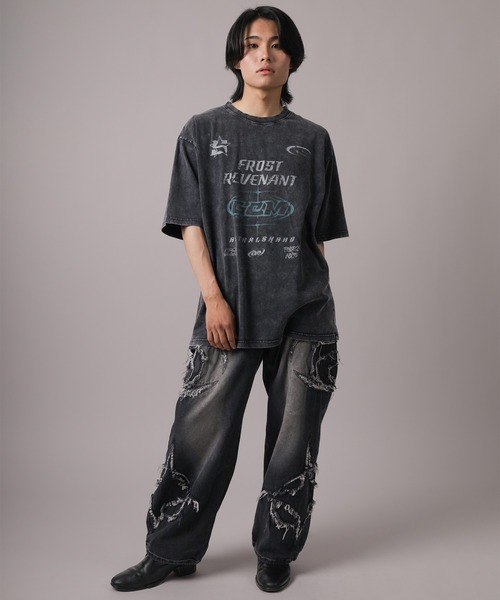 SlashDate(スラッシュデイト)の「【82】 ロックテイスト プリントTシャツ メンズ レディース(Tシャツ/カットソー・メンズ・ブラック系その他/ブラック/ブラック系その他2・M/L)」の21枚目の写真