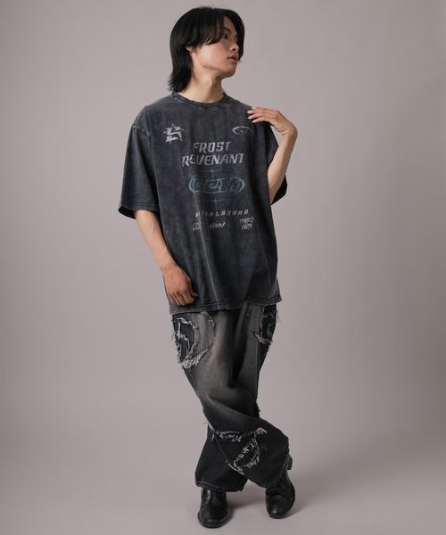 SlashDate(スラッシュデイト)の「【82】 ロックテイスト プリントTシャツ メンズ レディース(Tシャツ/カットソー・メンズ・ブラック系その他/ブラック/ブラック系その他2・M/L)」の22枚目の写真