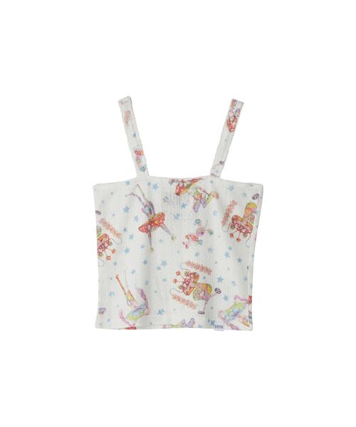 HYSTERIC GLAMOUR（ヒステリックグラマー）の「EMA/MUSHROOM PUNK BAND柄 キャミソール（キャミソール・レディース・ホワイト系その他/ブルー系その他・FREE）」の3枚目の写真