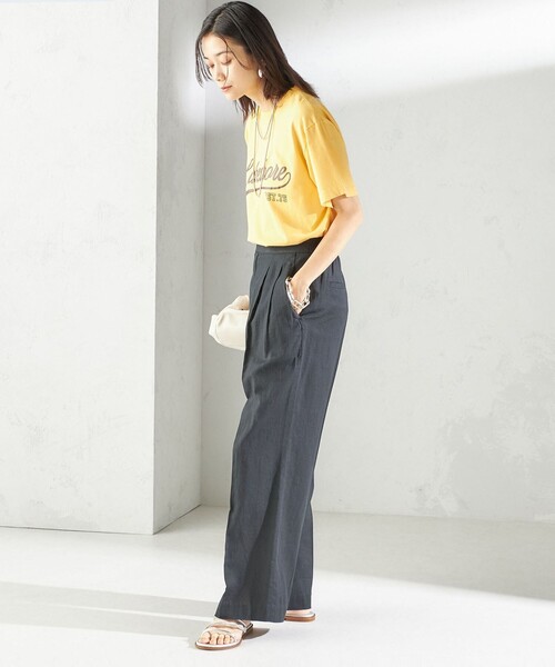 SHIPS（シップス）の「〈手洗い可能〉綿麻 ビエラ 2タック パンツ（その他パンツ・レディース・ブラック/レッド/ベージュ系・38/36）」の16枚目の写真