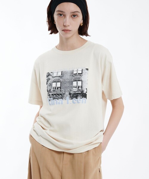 tシャツ W PUZZLE TOP レディース ゲス GUESS Eco Triangle Logo Tee （G011） ロゴTシャツ