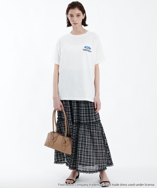 GOOD ROCK SPEED(グッドロックスピード)の「【別注】PUBLIC TOKYO×GOOD ROCK SPEED×LIFE PICTURE COLLECTION/FORD Tシャツ (LIFE PC NINA TEE)(FORD LOGO TEE)(Tシャツ/カットソー・レディース・ベージュ/オレンジ/ホワイト/チャコールグレー・FREE)」の8枚目の写真
