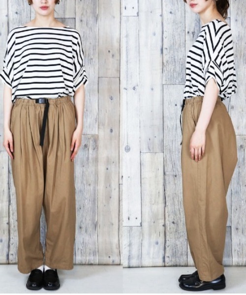 RCD（アールシーディー）の「前バックルバルーンパンツ（チノパンツ・レディース・ベージュ/カーキ/ブラック・M/L/LL/3L/4L）」の14枚目の写真