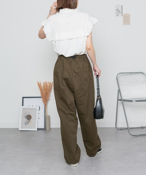 RCD（アールシーディー）の「前バックルバルーンパンツ（チノパンツ・レディース・ベージュ/カーキ/ブラック・M/L/LL/3L/4L）」の18枚目の写真