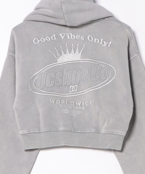 DC（ディーシー）の「DC/ディーシー ショート丈ジップパーカー LZP254307（パーカー・レディース・スミクロ/グレー/ベージュ/ミント・L/M）」の18枚目の写真