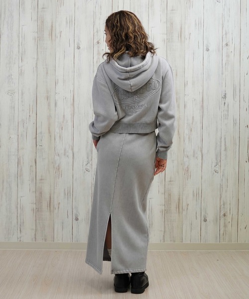 DC（ディーシー）の「DC/ディーシー ショート丈ジップパーカー LZP254307（パーカー・レディース・スミクロ/グレー/ベージュ/ミント・L/M）」の8枚目の写真