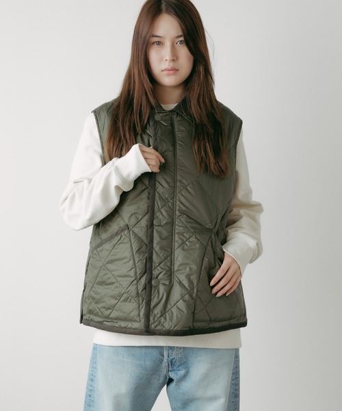 Vincent et Mireille（バンソンエミレイユ）の「Vincent et Mireille/バンソンエミレイユ RIDING VEST ベスト キルティングベスト（ベスト・メンズ・オリーブ・36）」の13枚目の写真