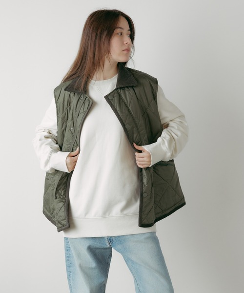 Vincent et Mireille（バンソンエミレイユ）の「Vincent et Mireille/バンソンエミレイユ RIDING VEST ベスト キルティングベスト（ベスト・メンズ・オリーブ・36）」の16枚目の写真