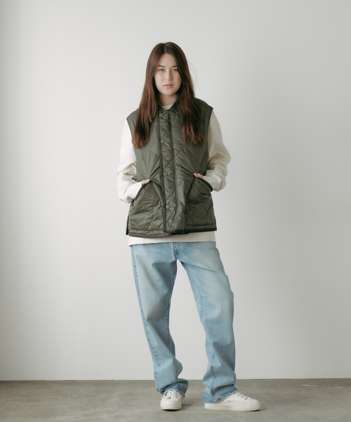 Vincent et Mireille（バンソンエミレイユ）の「Vincent et Mireille/バンソンエミレイユ RIDING VEST ベスト キルティングベスト（ベスト・メンズ・オリーブ・36）」の17枚目の写真