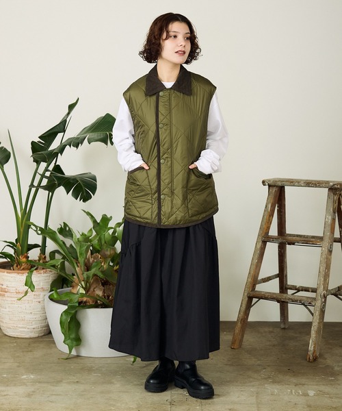 Vincent et Mireille（バンソンエミレイユ）の「Vincent et Mireille/バンソンエミレイユ RIDING VEST ベスト キルティングベスト（ベスト・メンズ・オリーブ・36）」の4枚目の写真