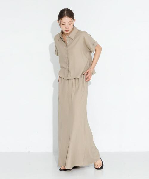 URBAN RESEARCH Sonny Label（アーバンリサーチサニーレーベル）の「リネン混セミマーメイドスカート（スカート・レディース・チャコールグレー/ベージュ・36/38）」の7枚目の写真