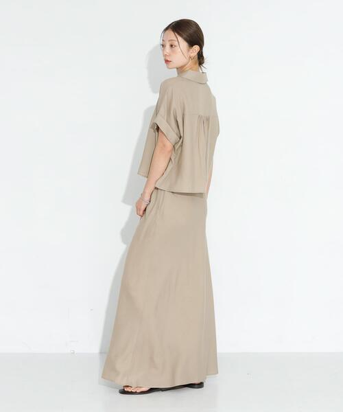 URBAN RESEARCH Sonny Label（アーバンリサーチサニーレーベル）の「リネン混セミマーメイドスカート（スカート・レディース・チャコールグレー/ベージュ・36/38）」の8枚目の写真