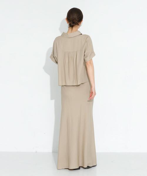 URBAN RESEARCH Sonny Label（アーバンリサーチサニーレーベル）の「リネン混セミマーメイドスカート（スカート・レディース・チャコールグレー/ベージュ・36/38）」の9枚目の写真