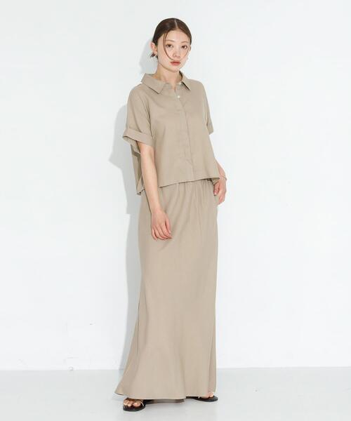 URBAN RESEARCH Sonny Label（アーバンリサーチサニーレーベル）の「リネン混セミマーメイドスカート（スカート・レディース・チャコールグレー/ベージュ・36/38）」の10枚目の写真