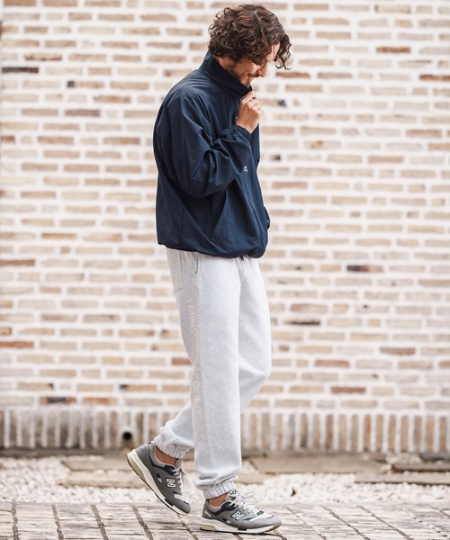 1minute 1second(ワンミニットワンセカンド)の「mj10864-cotton like nylon jacket with logo print スタンドカラージャケット(ブルゾン・メンズ・ネイビー/チャコール/ブラック・S/M/L/XL)」の8枚目の写真