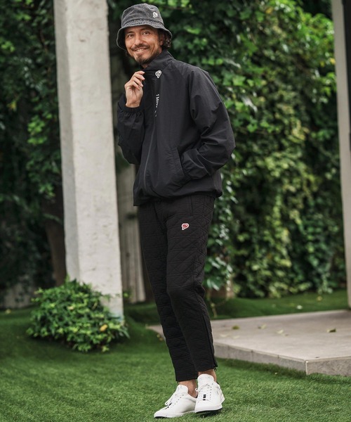 1minute 1second(ワンミニットワンセカンド)の「mj10864-cotton like nylon jacket with logo print スタンドカラージャケット(ブルゾン・メンズ・ネイビー/チャコール/ブラック・S/M/L/XL)」の13枚目の写真