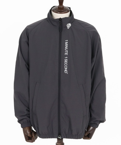 1minute 1second(ワンミニットワンセカンド)の「mj10864-cotton like nylon jacket with logo print スタンドカラージャケット(ブルゾン・メンズ・ネイビー/チャコール/ブラック・S/M/L/XL)」の21枚目の写真