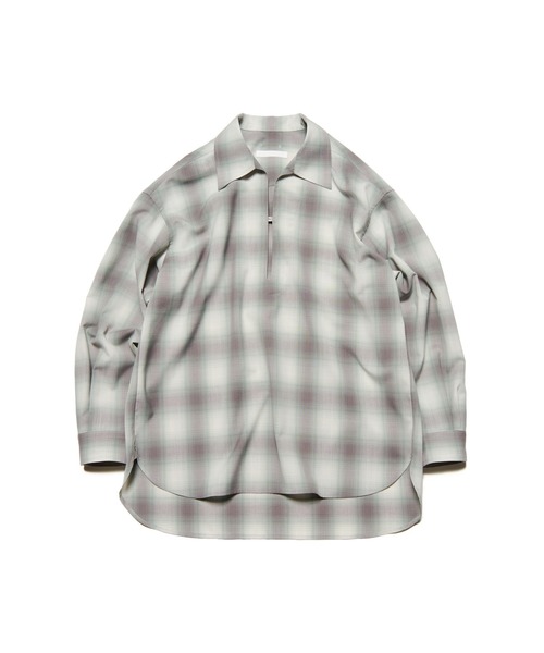 SOPHNET.（ソフネット）の「HIGH-TWIST OMBRE CHECK SKIPPER SHIRT（シャツ/ブラウス・メンズ・ブラウン/グレー・1/2/3/4/5）」の2枚目の写真
