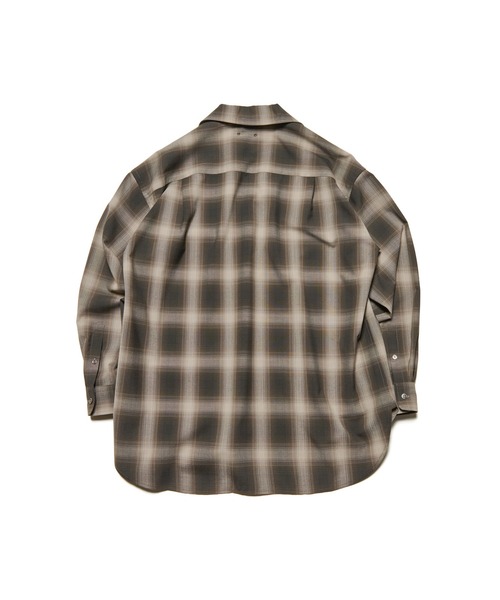 SOPHNET.（ソフネット）の「HIGH-TWIST OMBRE CHECK SKIPPER SHIRT（シャツ/ブラウス・メンズ・ブラウン/グレー・1/2/3/4/5）」の7枚目の写真