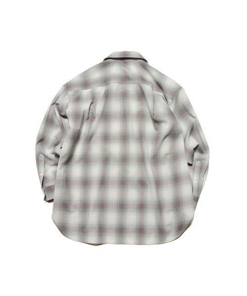 SOPHNET.（ソフネット）の「HIGH-TWIST OMBRE CHECK SKIPPER SHIRT（シャツ/ブラウス・メンズ・ブラウン/グレー・1/2/3/4/5）」の3枚目の写真
