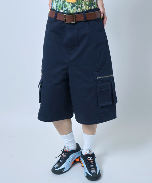 JOINT WORKS（ジョイントワークス）の「キリカエハーフカーゴ（カーゴパンツ・レディース・ネイビー/ピンク・SMALL/MEDIUM）」の9枚目の写真