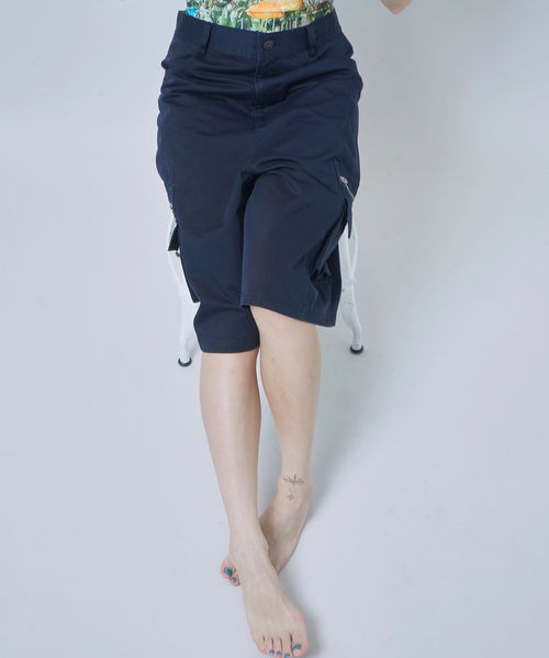 JOINT WORKS（ジョイントワークス）の「キリカエハーフカーゴ（カーゴパンツ・レディース・ネイビー/ピンク・SMALL/MEDIUM）」の5枚目の写真