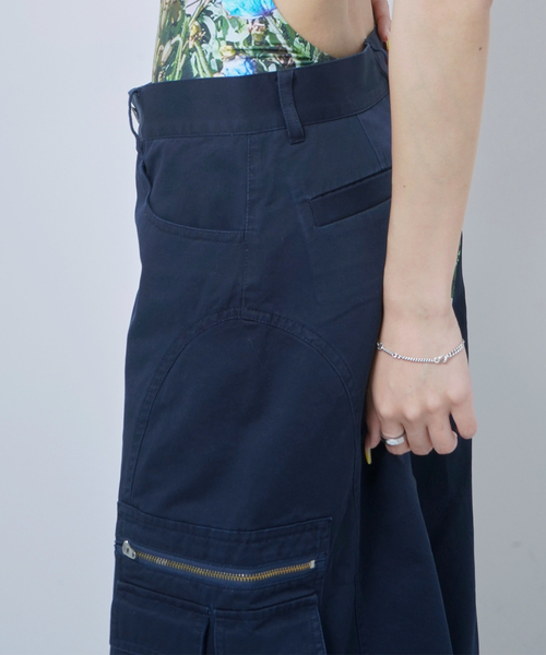 JOINT WORKS（ジョイントワークス）の「キリカエハーフカーゴ（カーゴパンツ・レディース・ネイビー/ピンク・SMALL/MEDIUM）」の4枚目の写真