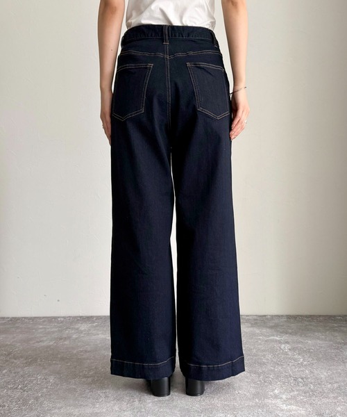 fredy emue（フレディエミュ）の「ワイドレッグデニムパンツ（デニム