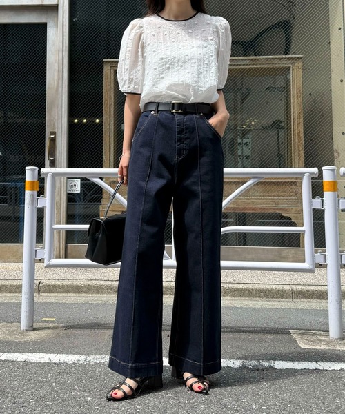 fredy emue（フレディエミュ）の「ワイドレッグデニムパンツ（デニムパンツ・レディース・ネイビー/ブラック・マルチサイズ）」の21枚目の写真