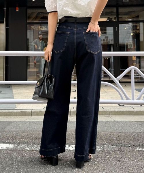 fredy emue（フレディエミュ）の「ワイドレッグデニムパンツ（デニムパンツ・レディース・ネイビー/ブラック・マルチサイズ）」の19枚目の写真