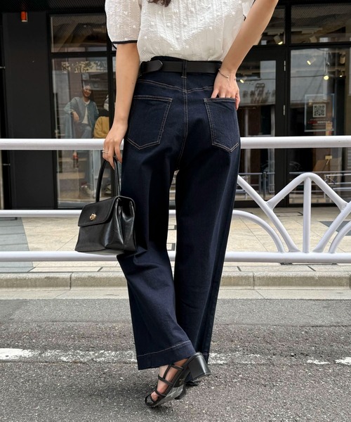 ワイドレッグデニム セール】ワイドレッグデニムパンツ（デニムパンツ）｜callautia