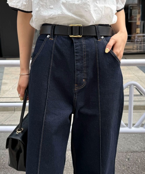 fredy emue（フレディエミュ）の「ワイドレッグデニムパンツ（デニムパンツ・レディース・ネイビー/ブラック・マルチサイズ）」の10枚目の写真