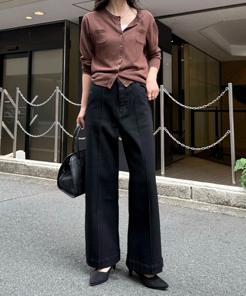 ワイドレッグデニムパンツ（デニムパンツ）｜fredy emue（フレディ