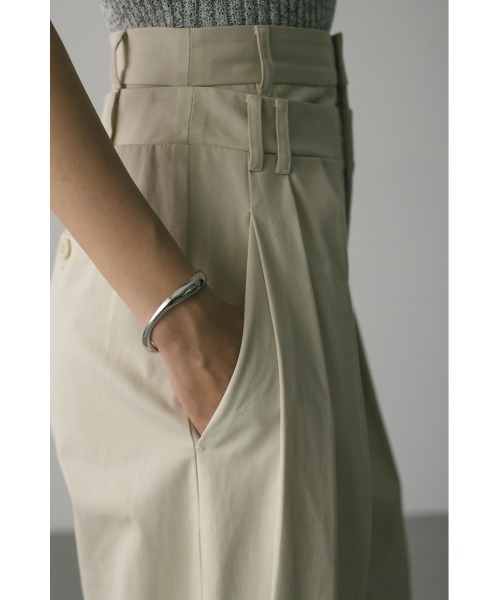 ウエストレイヤーワイドチノパンツ（チノパンツ）｜STYLEMIXER