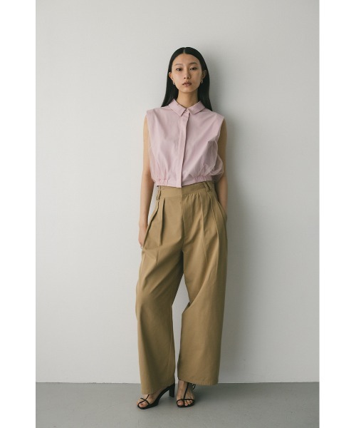 Pazdesign レイヤーハイウエストパンツ ウエストレイヤーワイドチノパンツ（チノパンツ）｜STYLEMIXER