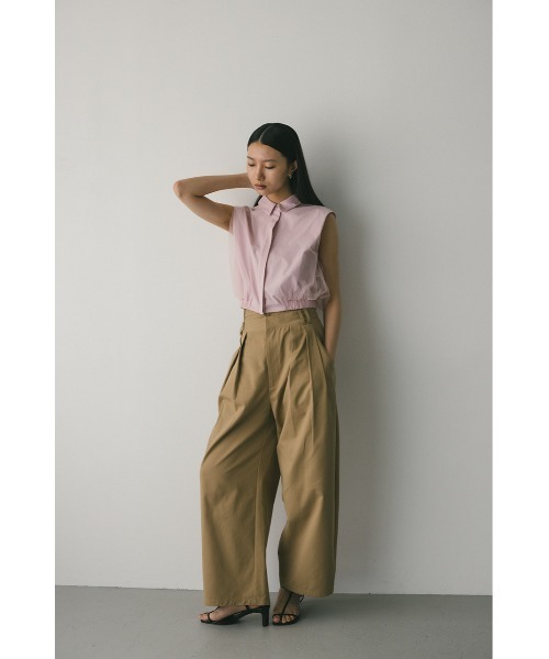 ウエストレイヤーワイドチノパンツ（チノパンツ）｜STYLEMIXER