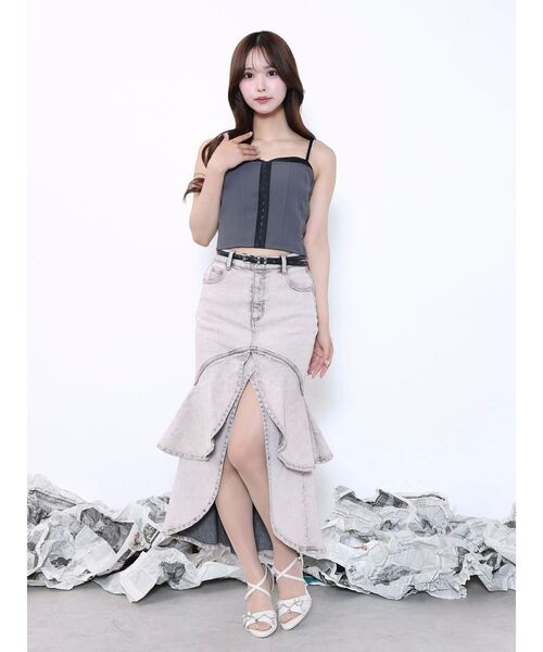 EATME（イートミー）の「フロントホックキャミTOP（キャミソール・レディース・ブラック/グレー/オフホワイト・FREE）」の8枚目の写真