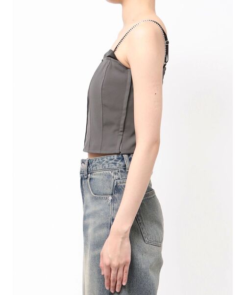 EATME（イートミー）の「フロントホックキャミTOP（キャミソール・レディース・ブラック/グレー/オフホワイト・FREE）」の11枚目の写真