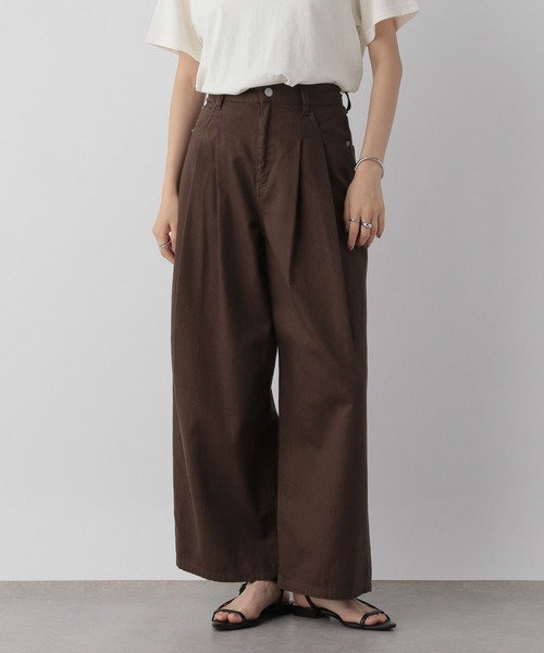 LOWRYS FARM(ローリーズファーム)の「カツラギタックワイドパンツ 571427(その他パンツ・レディース・ブラウン/ベージュ/ブラック・LARGE/MEDIUM)」の3枚目の写真