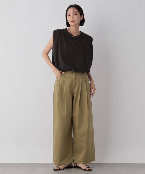 LOWRYS FARM(ローリーズファーム)の「カツラギタックワイドパンツ 571427(その他パンツ・レディース・ブラウン/ベージュ/ブラック・LARGE/MEDIUM)」の5枚目の写真